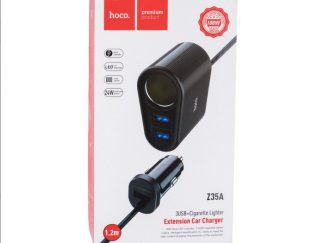 Зарядний пристрій автомобільний 3USB+розетка Z35A